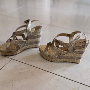Guess Metallic Strappy Espadrilles